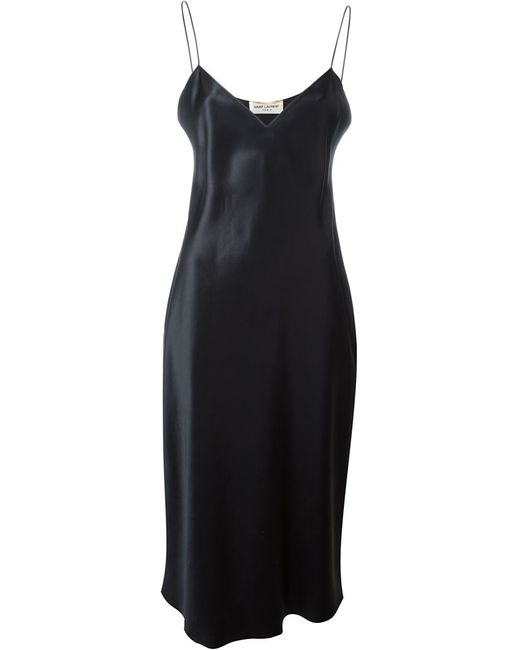 Saint Laurent |  Black Slip Dress |  List