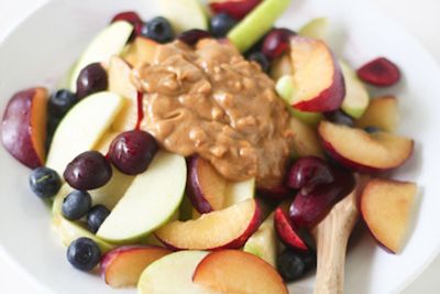 Fruit Salad With Peanut Butter
