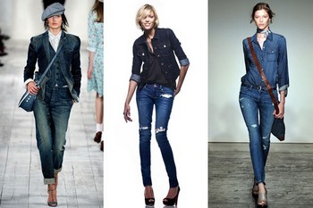 What shoes are suitable to be combined with the look of denim on denim